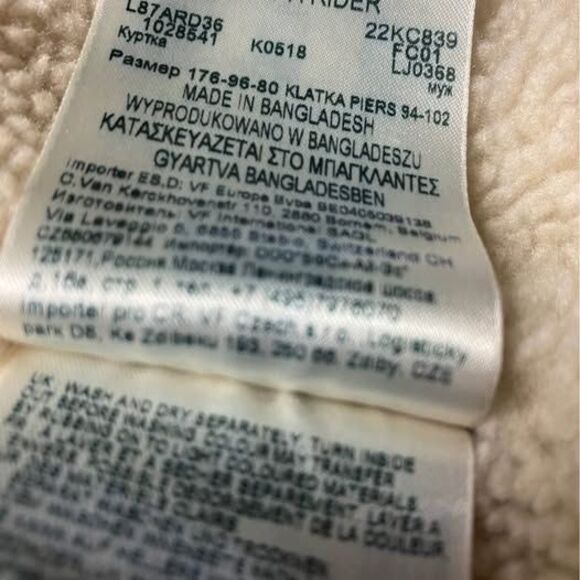 Lee Storm Rider Denim Sherpa lined Trucker Jacket Size Medium - Picture 7 of 7